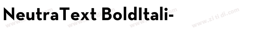 NeutraText BoldItali字体转换
